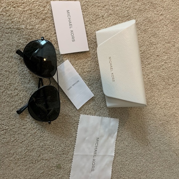 Michael Kors black aviator sunglasses
